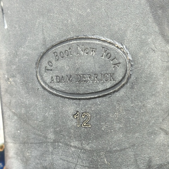 To Boot New York Adam Derrick Boots Mens 12 Muller Dark Brown Waxed Suede Zip - Picture 9 of 10